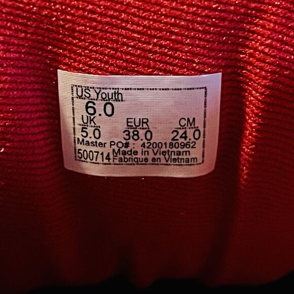 VANS Caldrone Suede Mesh Charcoal Red Sneakers Youth 6 Classic Stylish Shoes - Picture 7 of 7